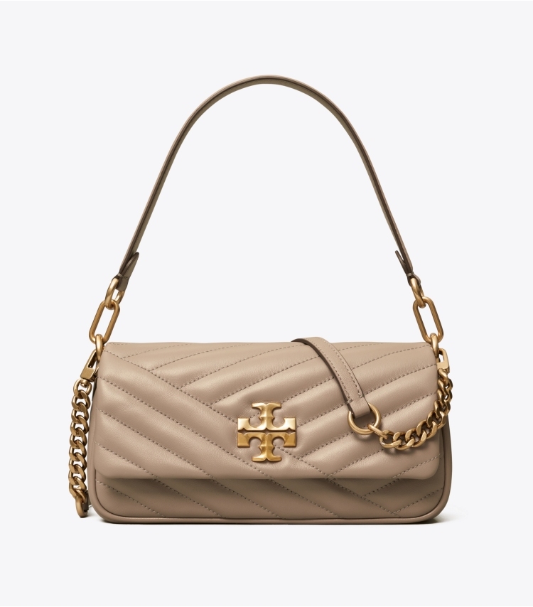 Tory Burch Kira Chevron Small Flap Shoulder Bag Black, Satchel