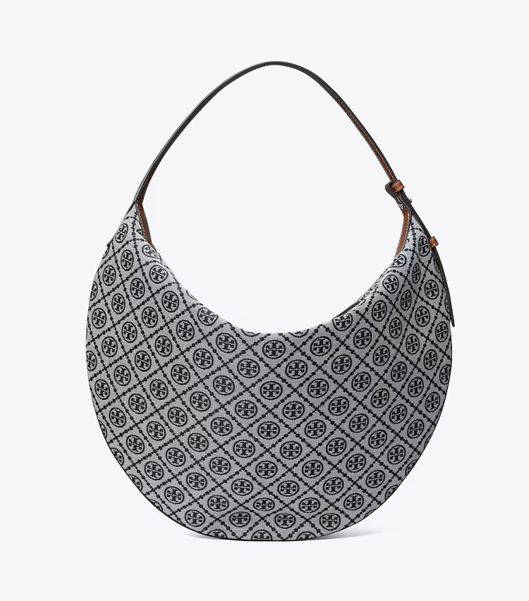 Tory Burch designer hobo bags T Monogram Balloon Bag in Tory Navy back