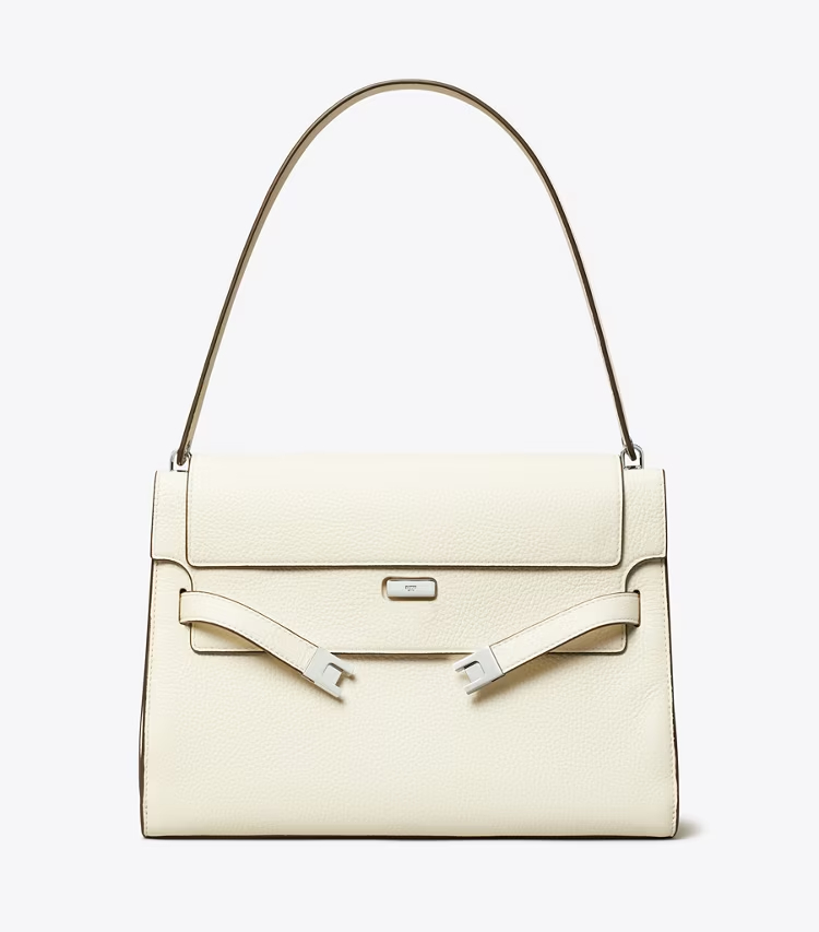 Tory Burch designer shoulder bags Large Lee Radziwill Shoulder Bag in Ivory front