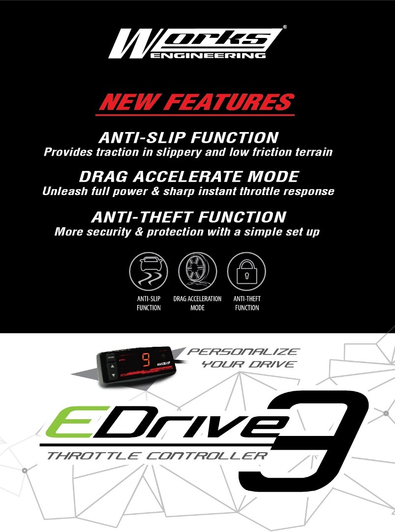 Works E-Drive 3 Throttle Controller (2A) - Mazda / Subaru 