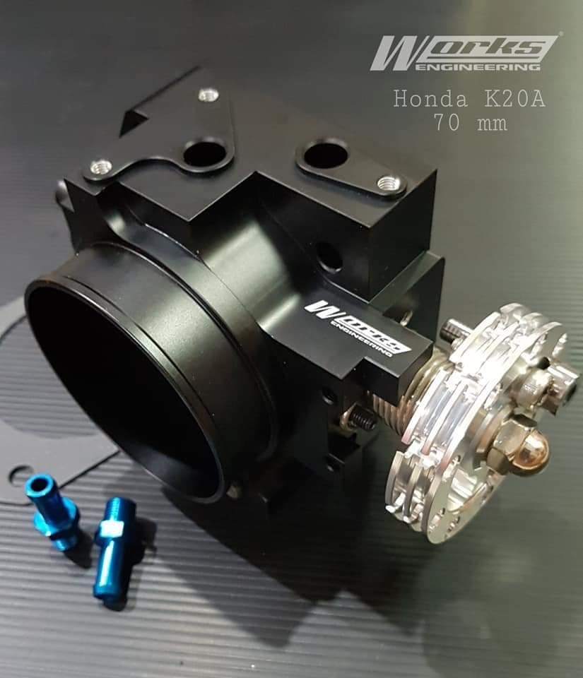 Works Throttle Body Honda K20 / Kseries (Drive by cable) 70mm