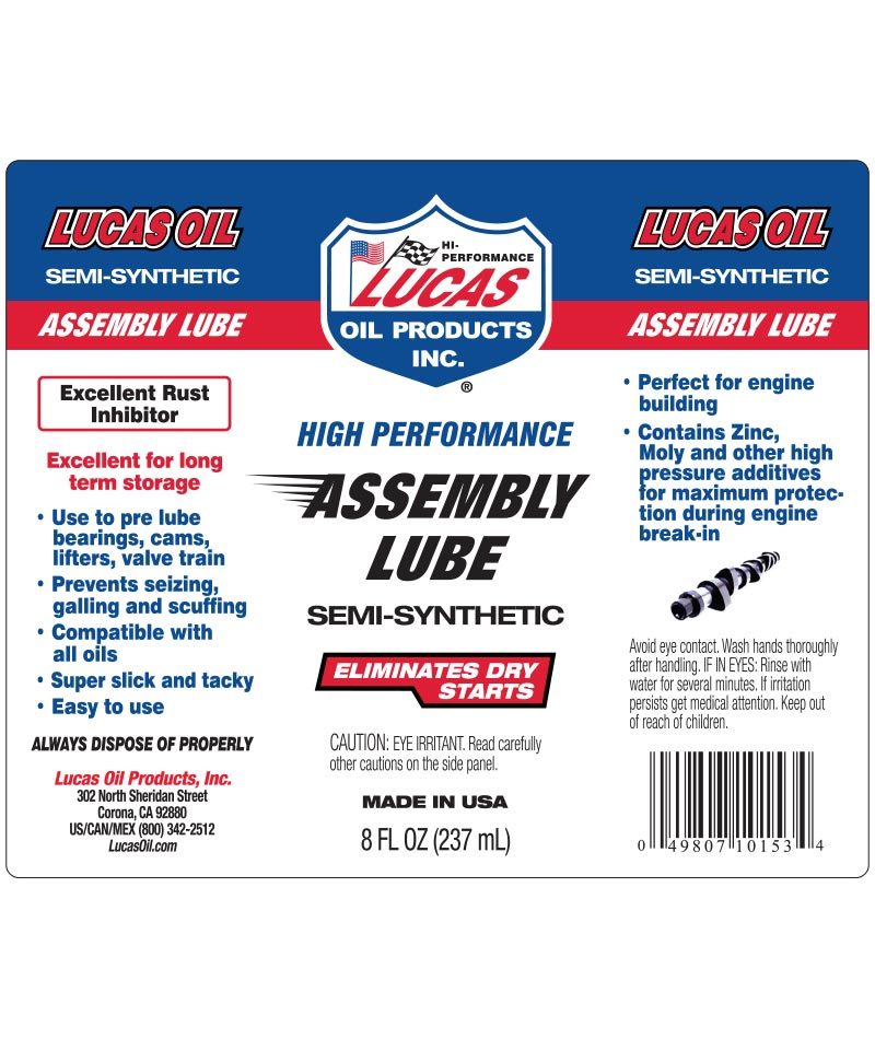 Lucas SemiSynthetic Assembly Lube (16oz / 118ml) Works Engineering