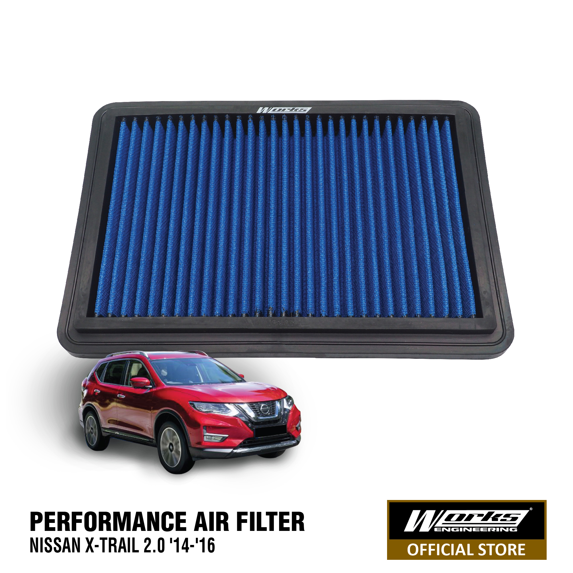 Works Air Filter - Nissan X Trail 2.5 '14-'16 – Works
