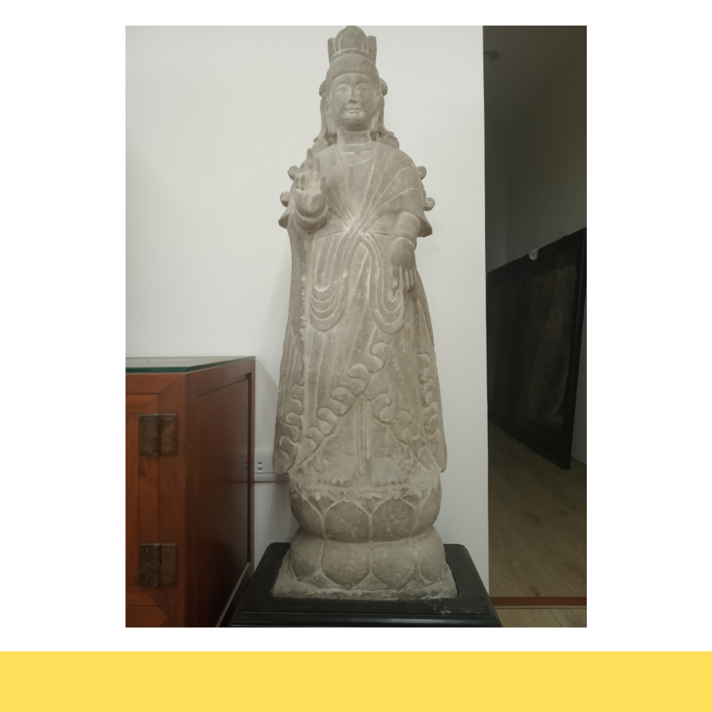 立姿觀音石雕像SizeH 100 (A130-060) – 阿底文化Ati Treasure