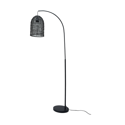Black Rattan Shade Floor Lamp – SASAFYNA