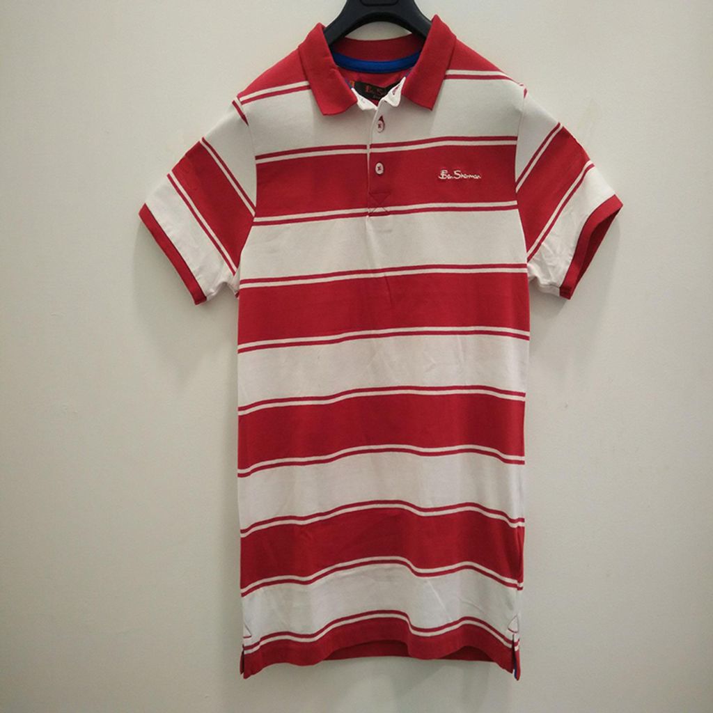 Ben Sherman - Boys Core Jerey Stripe Polo red 132.JPG