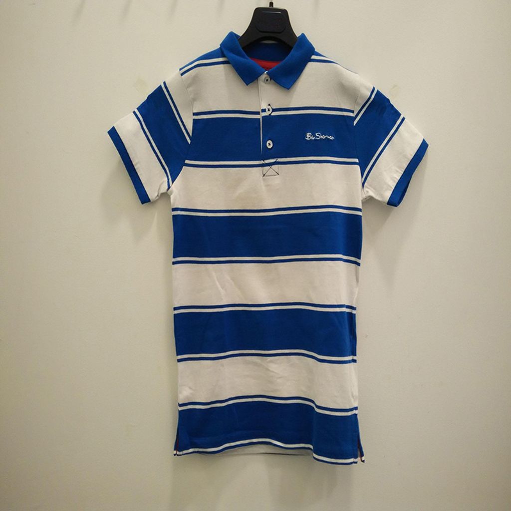 Ben Sherman - Boys Core Jerey Stripe Polo blue 129.JPG