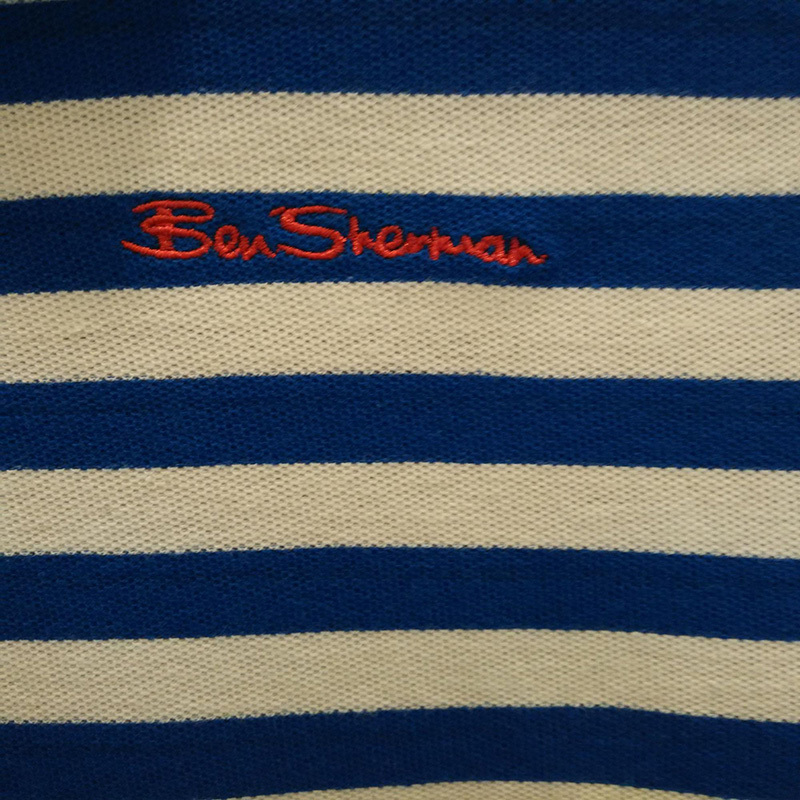 Ben Sherman - Boys Pique Stripe Polo blue 354.JPG