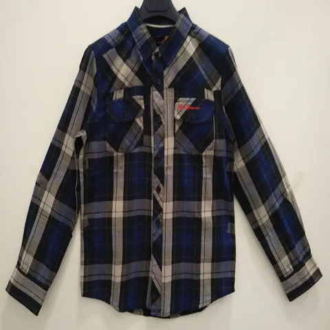 Ben Sherman - Boys Checkered Long Sleeve Shirt - BlackBlue 119.JPG