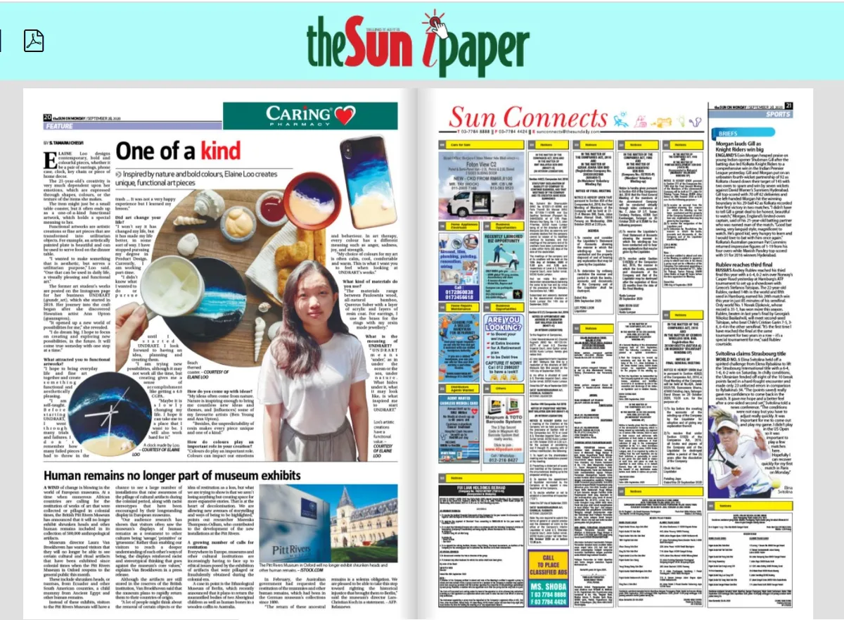 TheSun daily news article - One of a kind