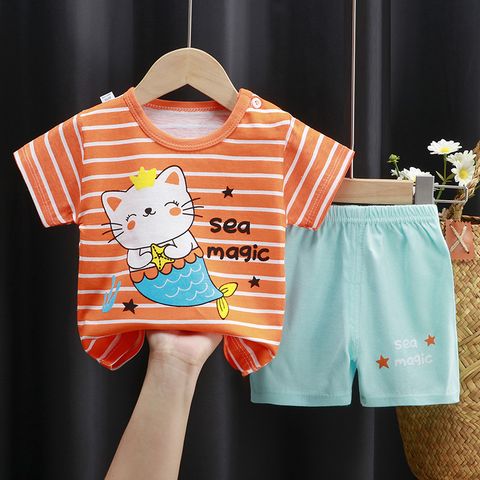 Orange Mercat Sea Magic Shorts Set