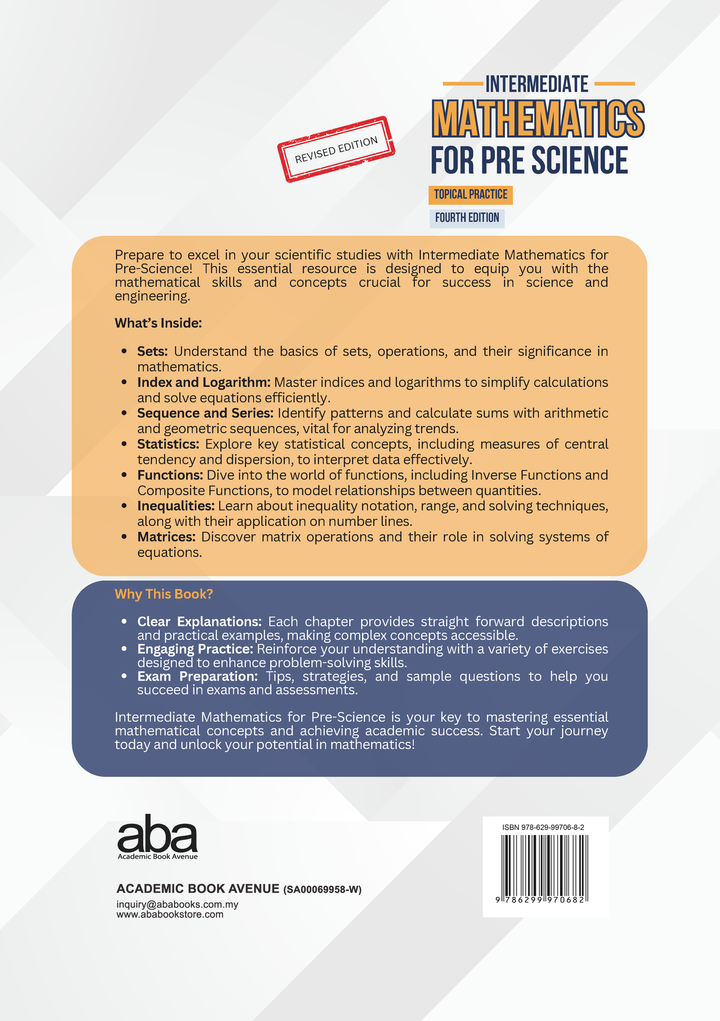 Intermediate Mathematics for Pre-Science Book Cover_Page_2