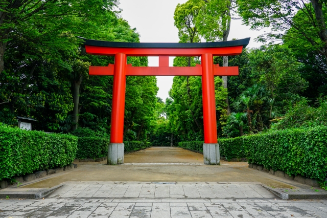 明神鳥居-井草八幡宮的紅鳥居.jpg