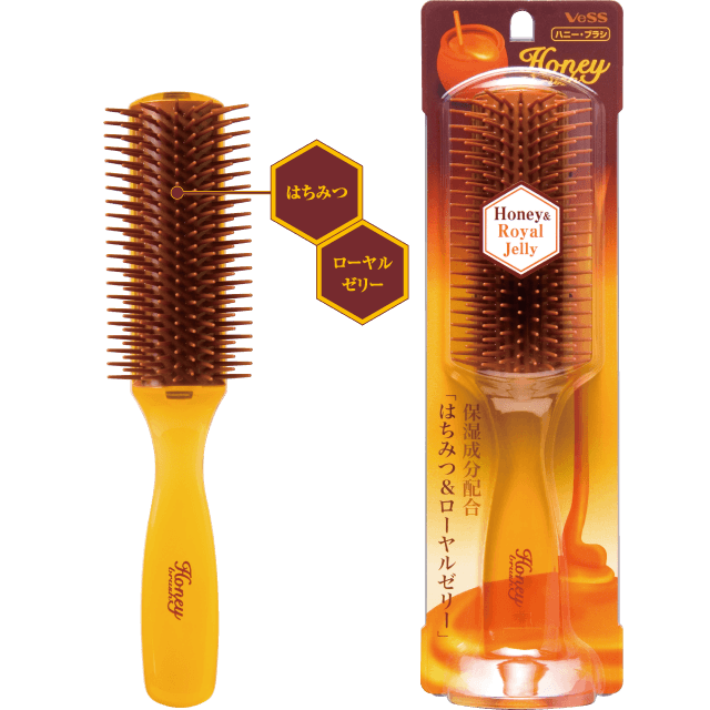 【VeSS】日本頭皮按摩梳子 添加蜂王乳蜂蜜保濕成分 H-1000