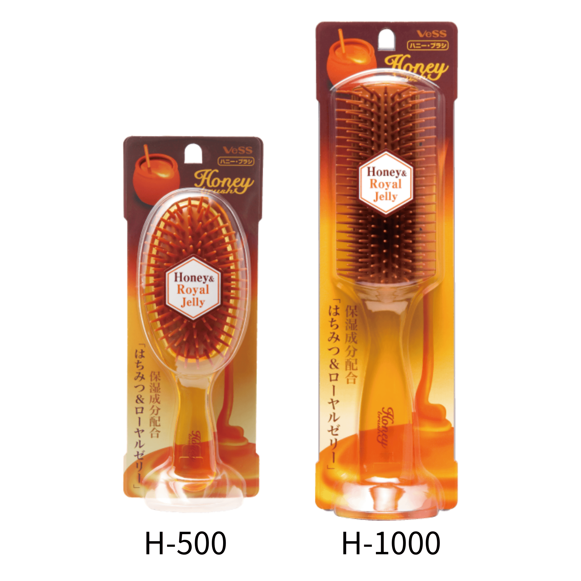 【VeSS】日本頭皮按摩梳子 添加蜂王乳蜂蜜保濕成分 H-1000 H-500