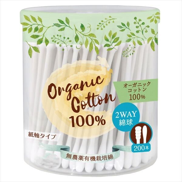 【Cotton Labo】 天然有機棉兩用棉花棒 200入