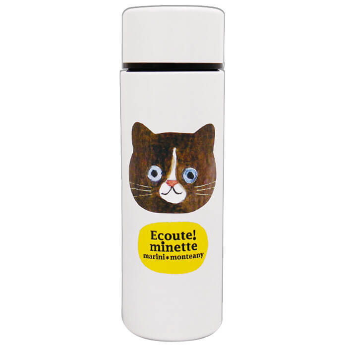【ECOUTE!】日本140ML口袋保溫杯-黑貓圖案
