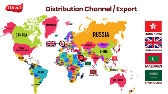 <CENTER> TISHAS DISTRIBUTION CHANNEL [EXPORT] | Tisha's Food