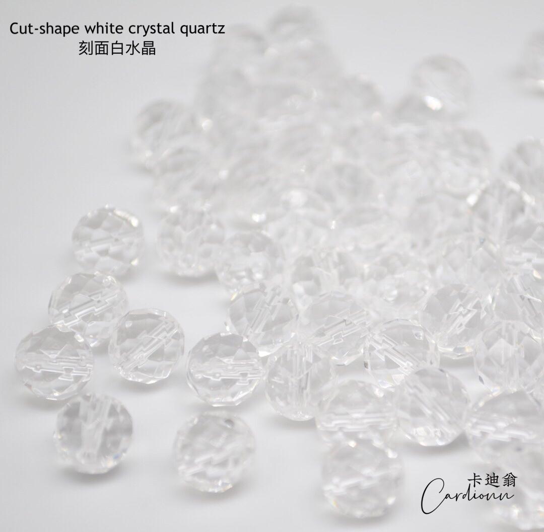 Cut-shape white crystal quartz
