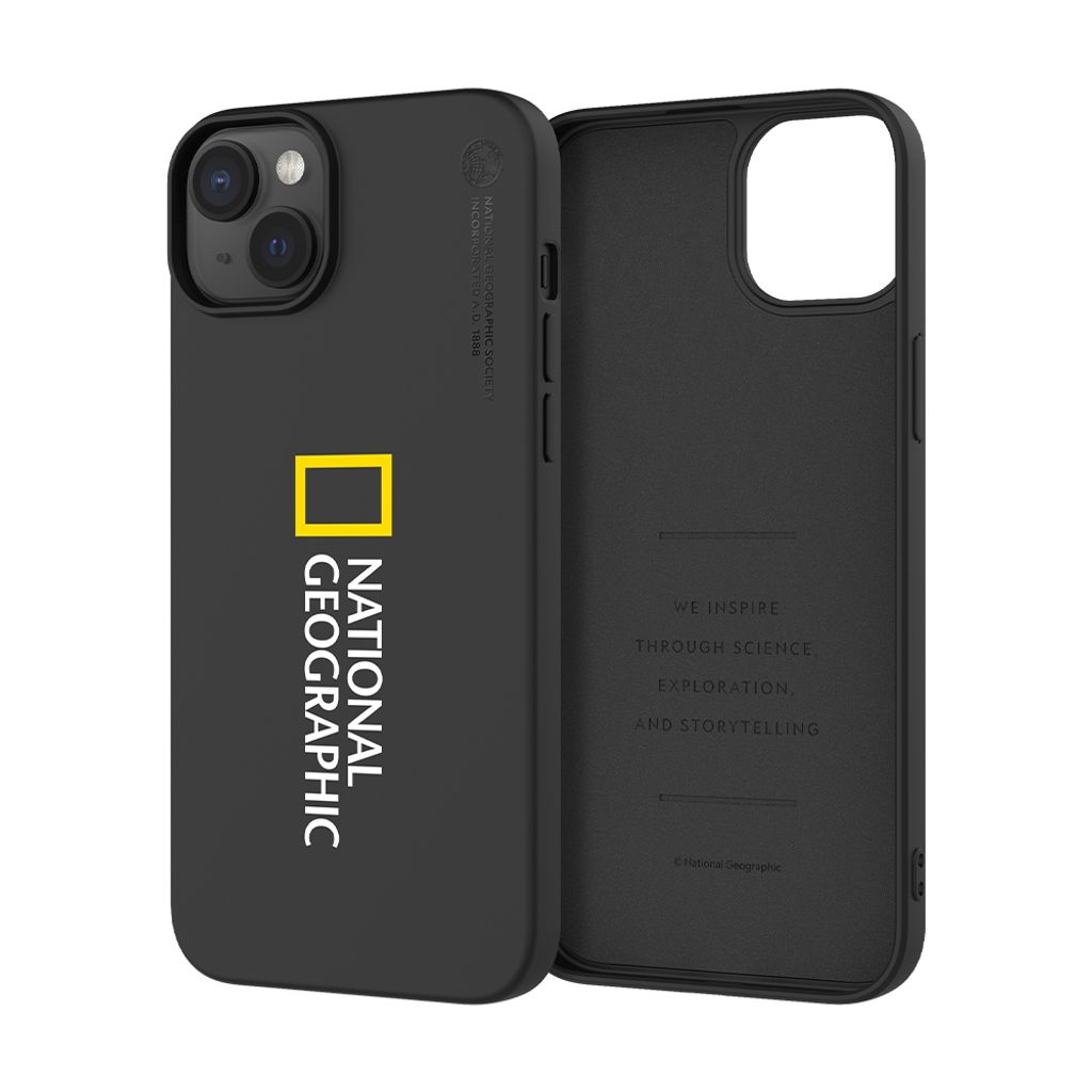 Nat Geo iPhone 15 Plus Soft Case V2_Thumbnail_Side_Big Logo_Black