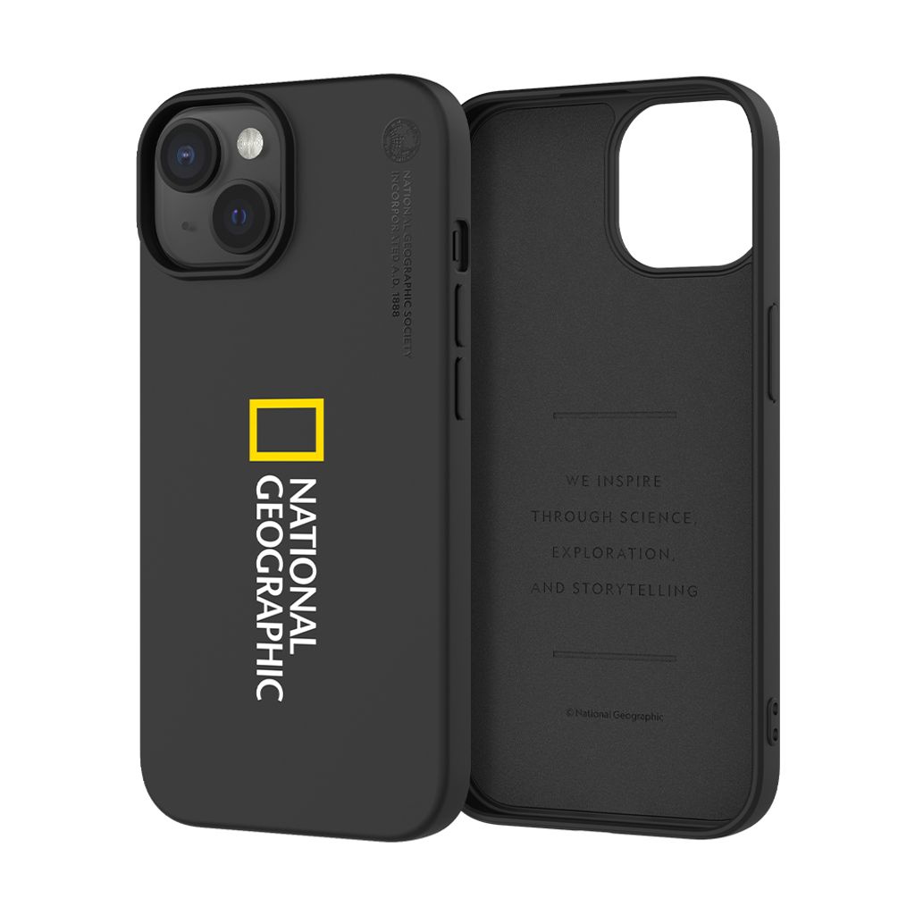 Nat Geo iPhone 15 Soft Case V2_Thumbnail_Side_Big Logo_Black