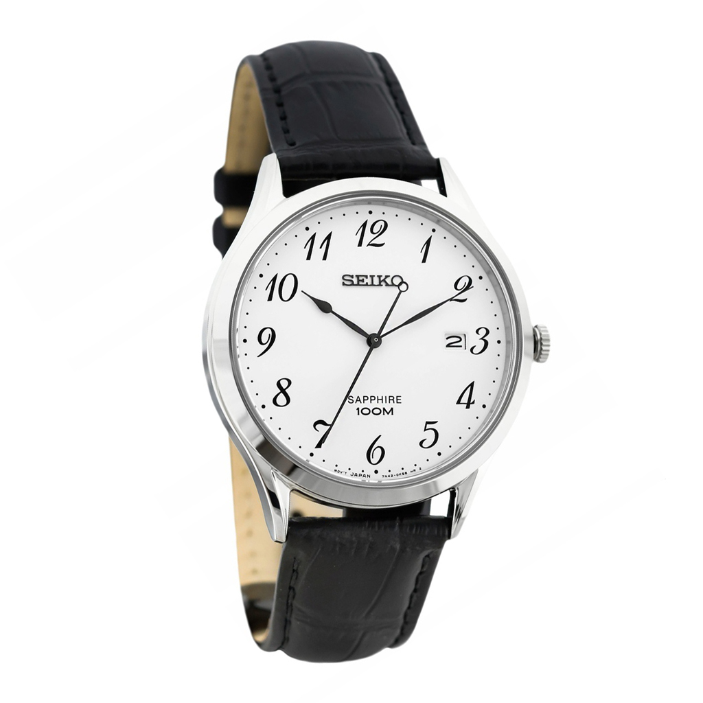 Seiko Gents Leather Quartz Watch SGEH75P1 100% Genuine with Money Back  Guarantee