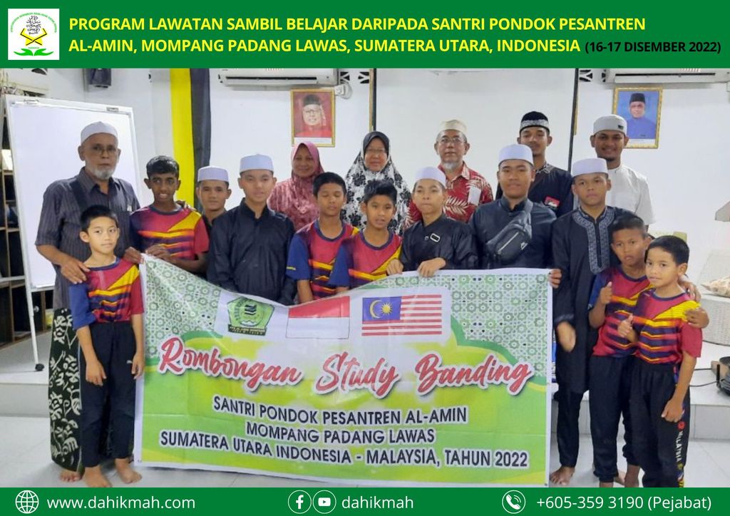 PROGRAM LAWATAN SAMBIL BELAJAR DARIPADA SANTRI PONDOK PESANTREN AL-AMIN, MOMPANG PADANG LAWAS, SUMATERA UTARA, INDONESIA (16-17 DISEMBER 2022)