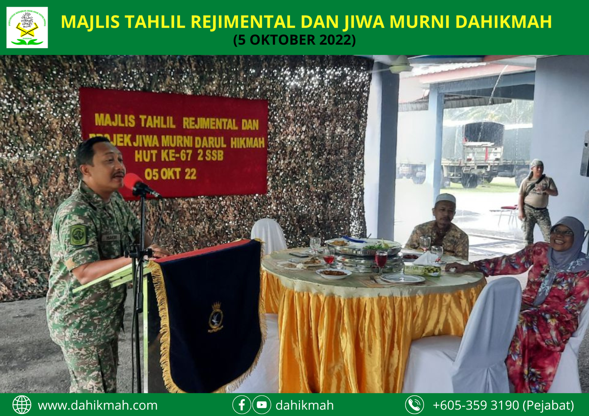 MAJLIS TAHLIL REJIMENTAL & JIWA MURNI DAHIKMAH (5 OKTOBER 2022)