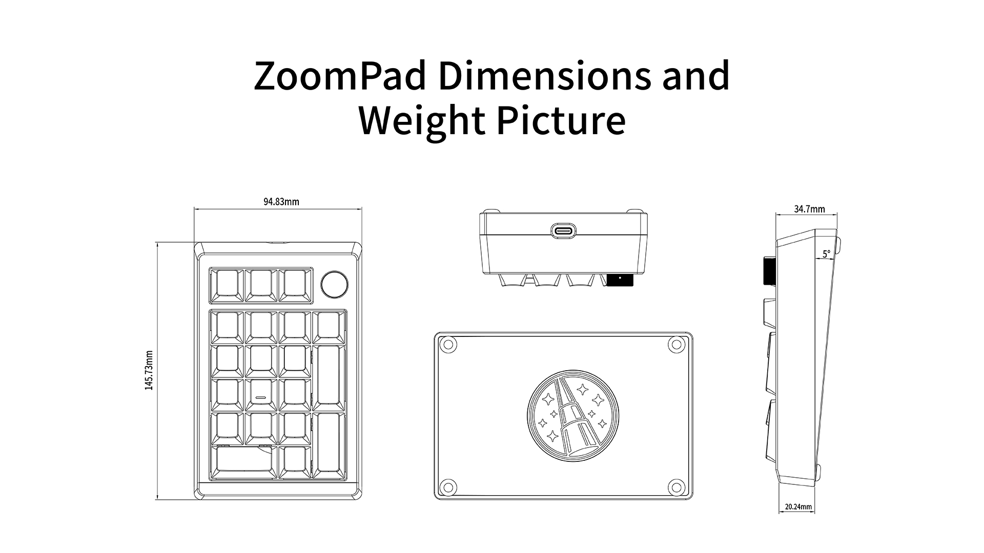 Zoompad size