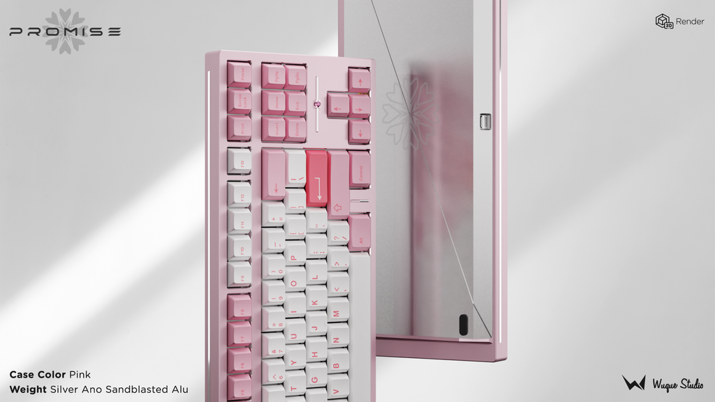 Promise87_WKL_Laser_Pink_SilverPVD_SandblastedSilver