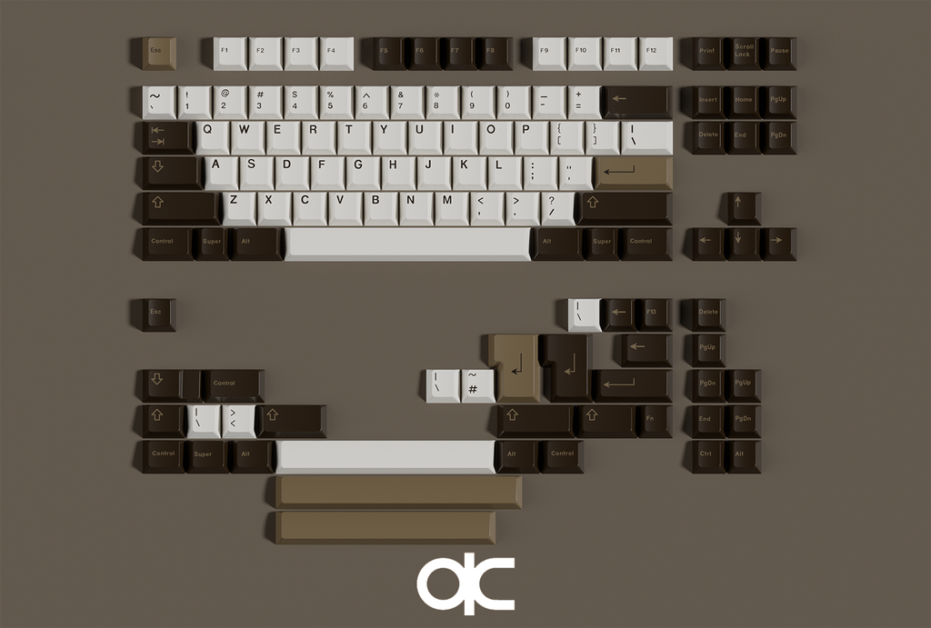 Brown keycaps