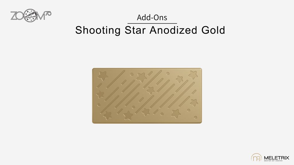 Shooting Star Anodized Gold Badge