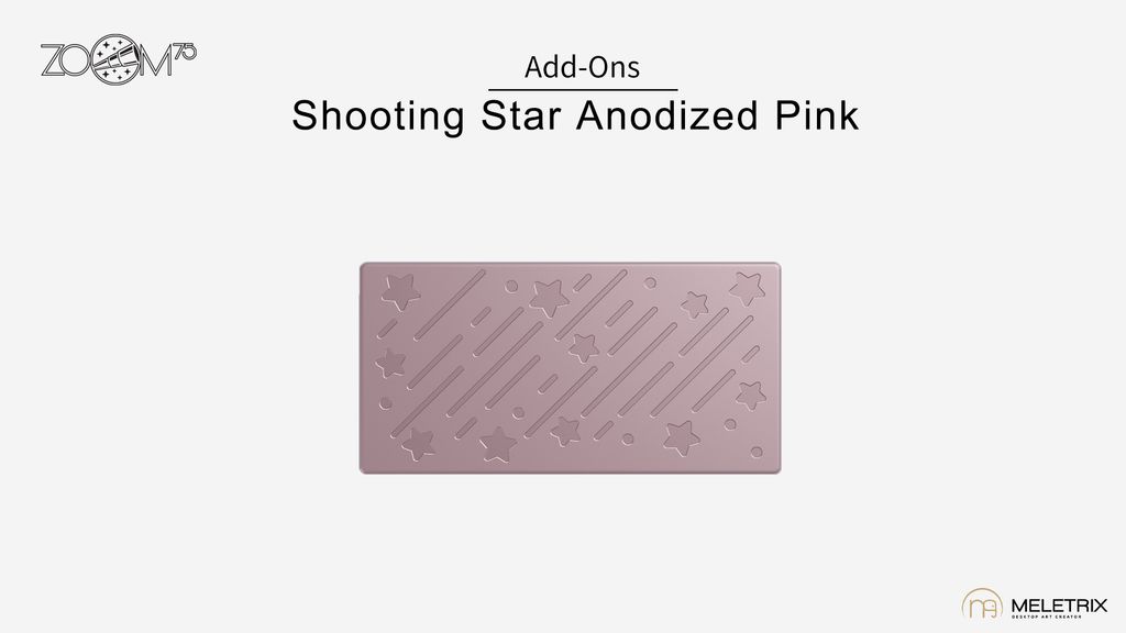 Shooting Star Anodized Pink Badge