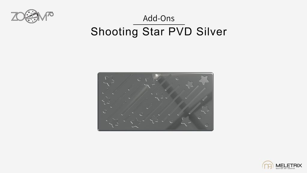 Shooting Star PVD Silver Badge