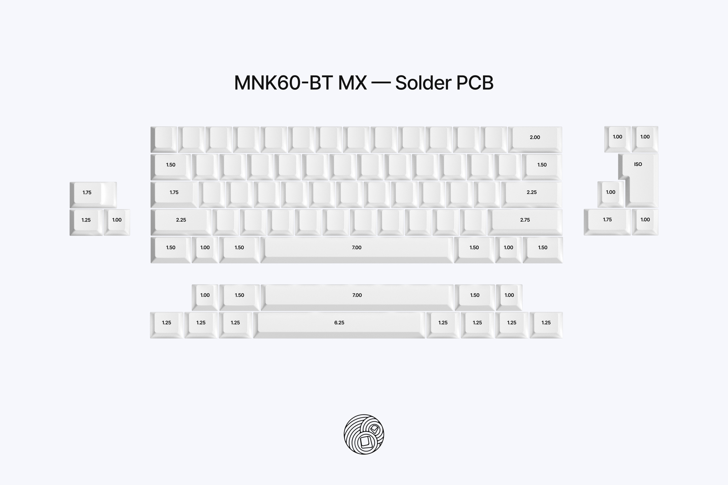 GB] MONOKEI Kei v2 MX PCB (60%) | (Add-on) – Rebult Keyboards