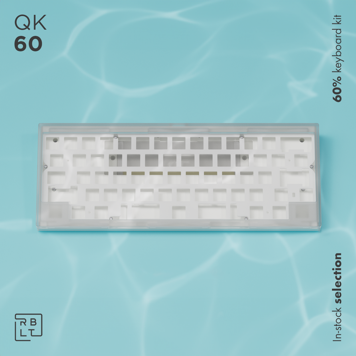 Qwertykeys QK60 Clear&IceWhite ベアボーンキット