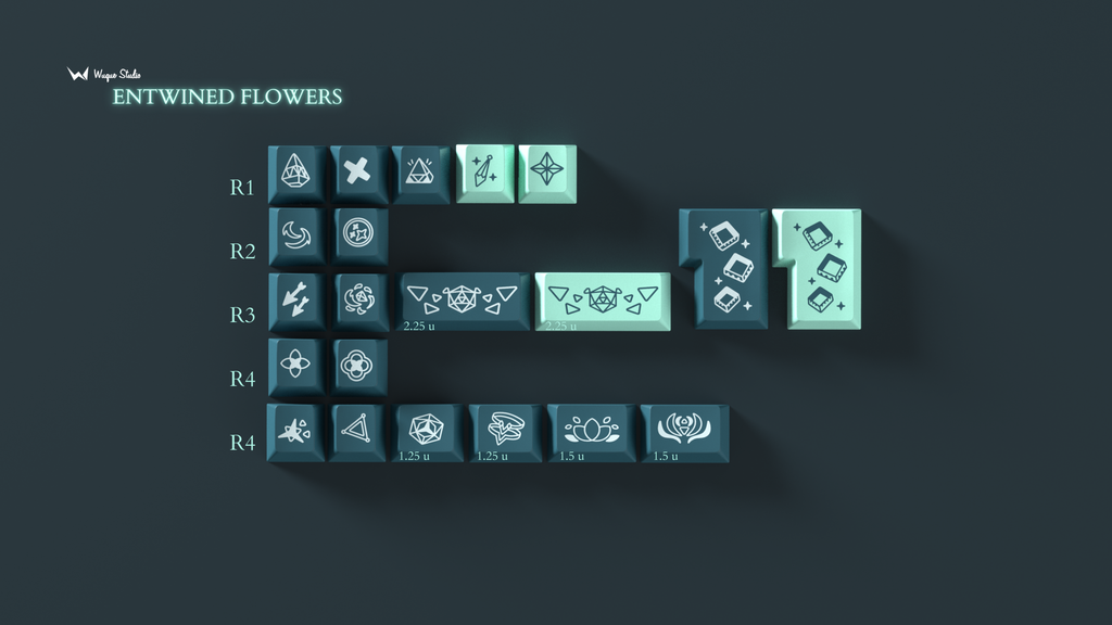 Copy of Entwined Flowers Base Kit V2 with rows and sizes