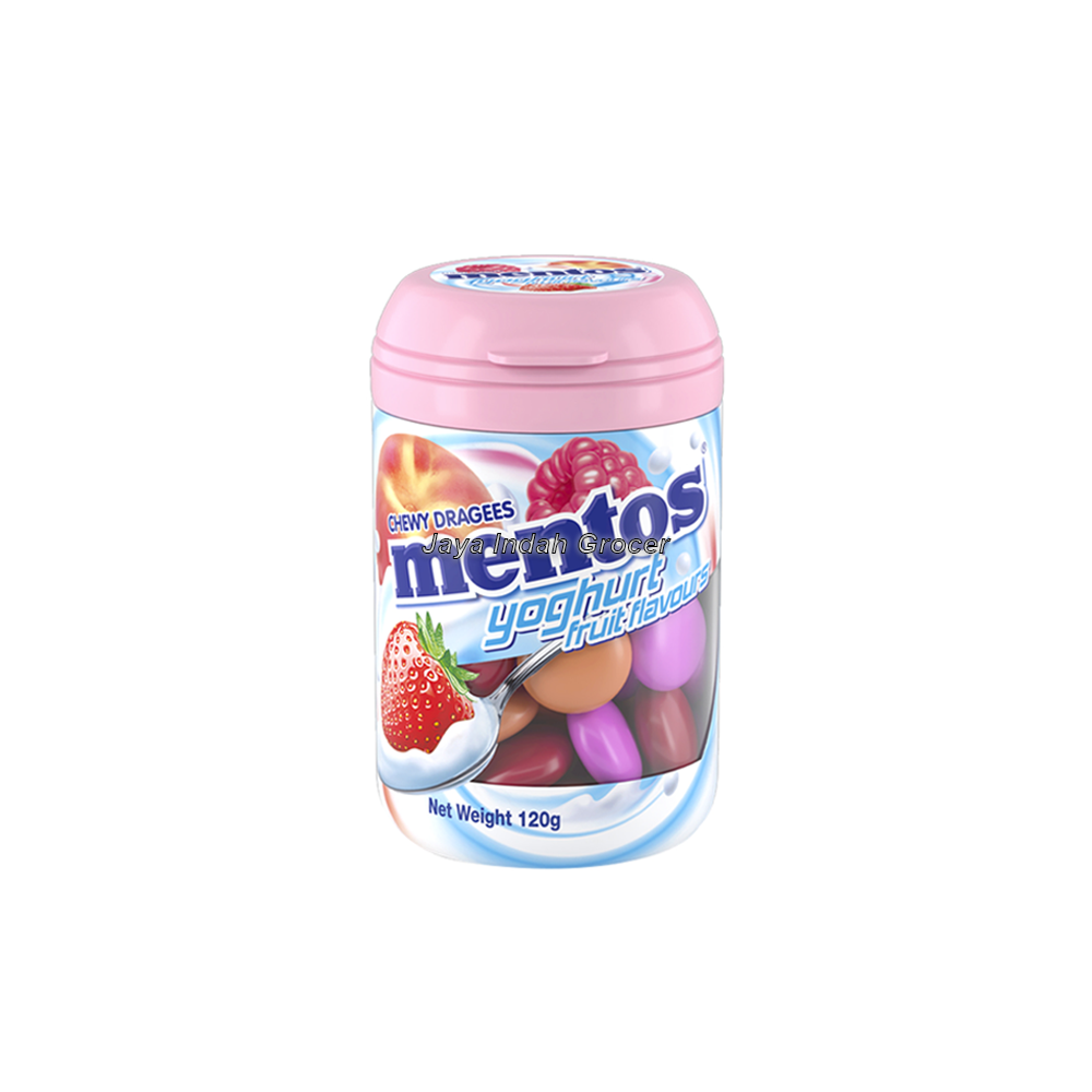 Mentos Chewy Dragees Yoghurt Fruit Flavours 120g.png