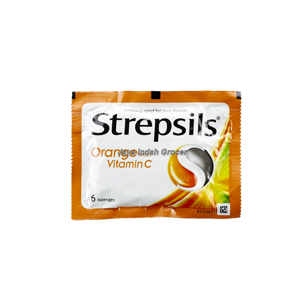 Strepsils Orange with Vitamin C 6 Lozenges.png