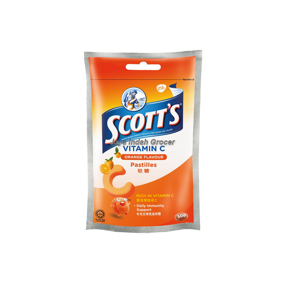 Scott's Vitamin C Pastilles Orange Flavour 30g.png