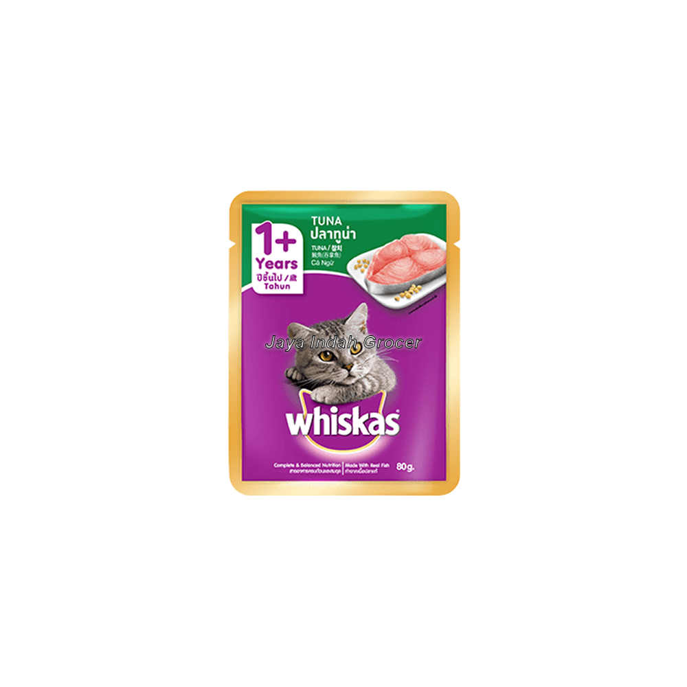 Whiskas Pouch Adult 1+ Tuna Cat Food 80g.png