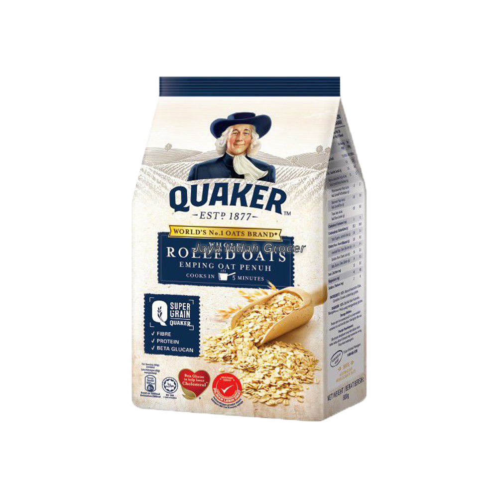 Quaker Super Grain Whole Rolled Oats 800g – Jaya Indah Grocer