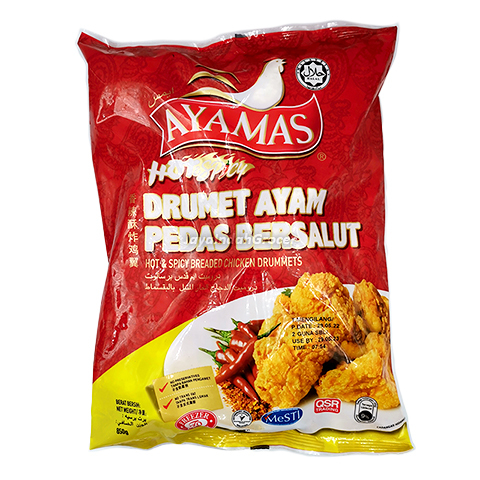 Ayamas Hot & Spicy Breaded Chicken Drummets & Mid Wings 850 g.jpg