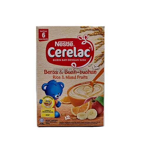 Nestle Cerelac Rice & Mixed Fruits Baby Cereal 250g