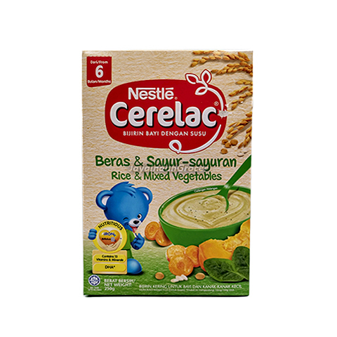 Nestle Cerelac Rice & Mixed Vegetables Baby Cereal 250g