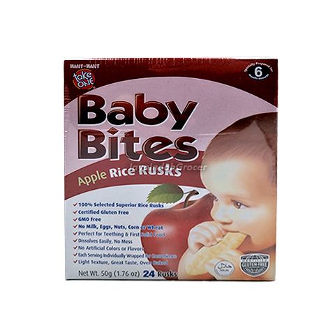 Take One Baby Bites Apple Rice Rusks 50g