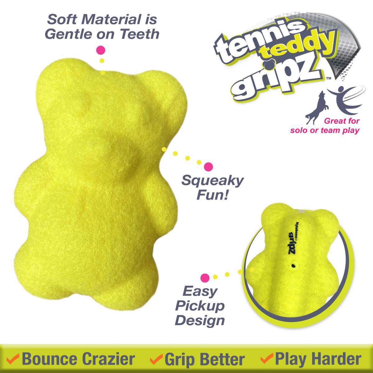 018214850830_Nylabone_ Tennis Teddy Gripz Wolf_OutOfPackage