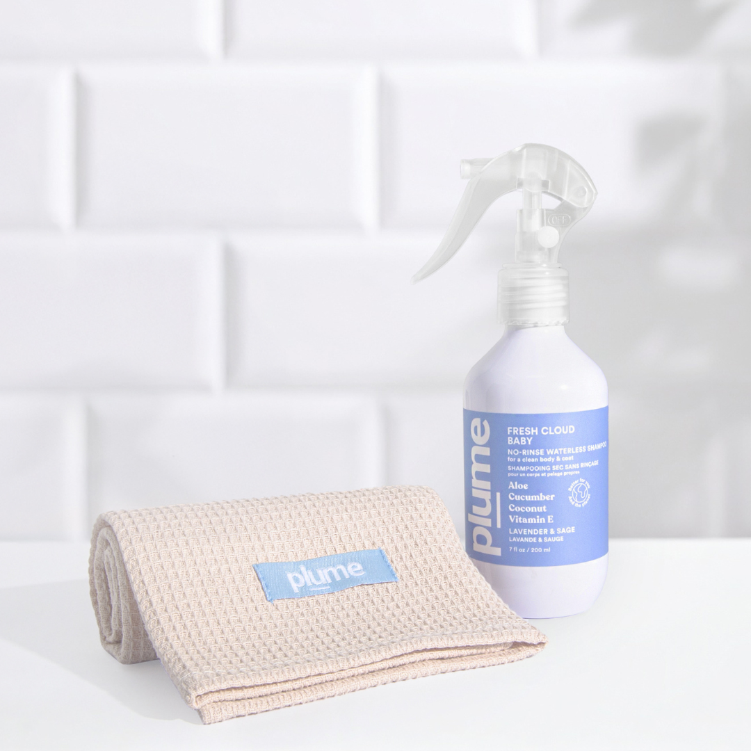 towel and spray