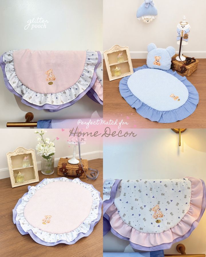 🛌 Exclusive Pre-launch BonBear Mat. .Designed in soft pastel tones with delicate lace ruffles a (3)