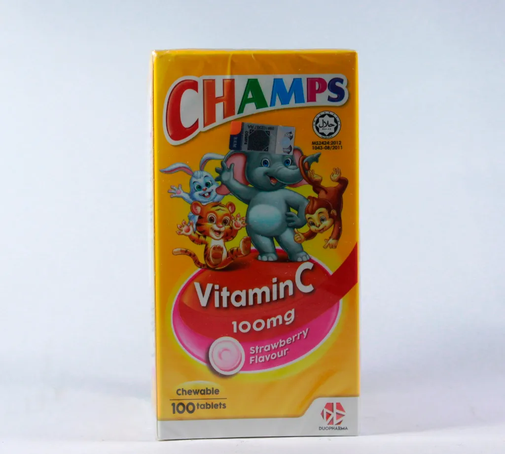 000933 Champs C Tabs 100mg Straw X 100s Farmasi Ehsan